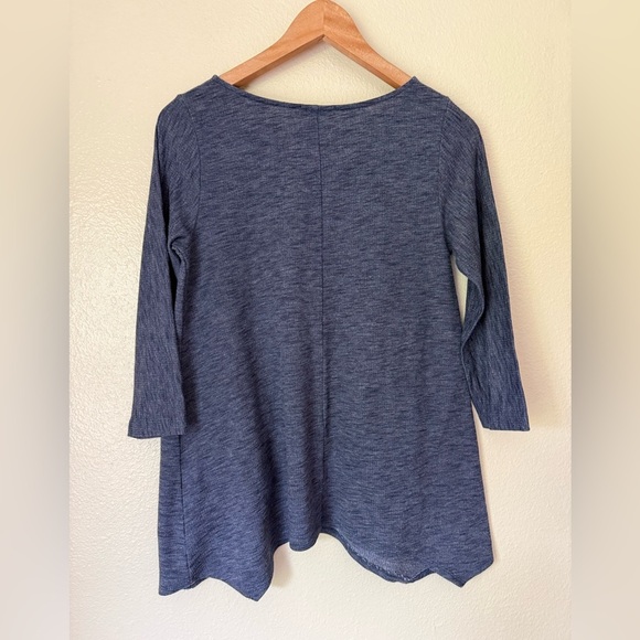 Lilla P Blue 3/4 Sleeve Boxy Tunic - Picture 4 of 4